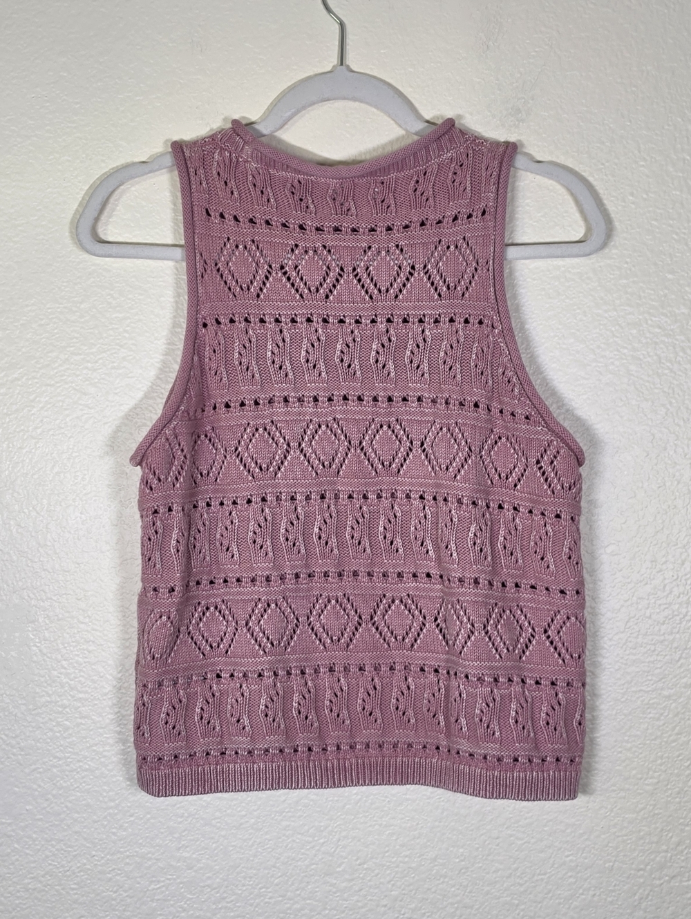 Nation LTD Lilac Lina Pointelle Sweater Top S - Picture 3 of 6
